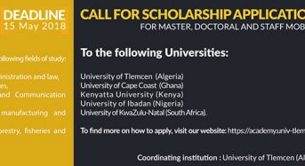 ACADEMY Project Scholarship for African Students at Consortium Partner Universities, 2018