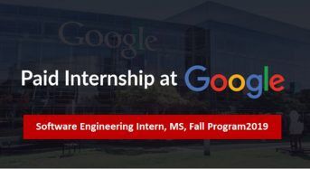 Software Engineering Intern, MS, Fall Program 2019