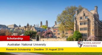 ANU HDR Fee Merit funding for International Student in Australia, 2019