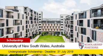 UNSW Arts & Social Sciences UG International High Achievers Award in Australia, 2019