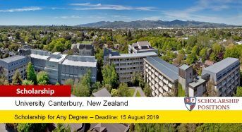 150 Go Canterbury Scholarship in New Zealand, 2019