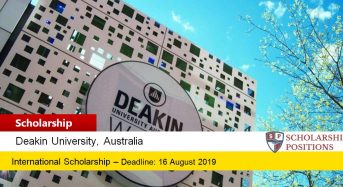 Deakin University HDR PhD funding for International Students in Australia, 2019