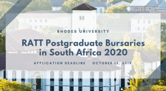 Rhodes University RATT Postgraduate Bursaries in South Africa 2020