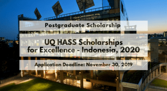 UQ HASS Scholarships for Excellence– Indonesia, 2020