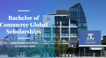 University of Melbourne Bachelor of Commerce Global Scholarships in Australia