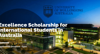 University of Wollongong Excellence funding for International Students in Australia