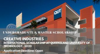 Creative Industries International Scholarship at Queensland University of Technology, 2020