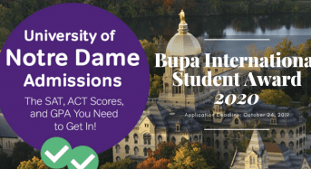 University of Notre Dame Bupa International Student Award, Australia