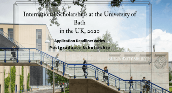 international awards at the University of Bath in the UK, 2020