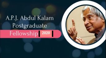 President A.P.J. Abdul Kalam Postgraduate Fellowship for Indian Students at University of South Florida, 2020
