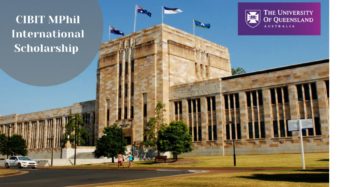 CIBIT MPhil International Scholarship in Biomedical Imaging Technology at University of Queensland, 2020