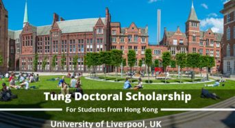 Tung Doctoral Scholarship at University of Liverpool, UK