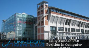 Fully-FundedPhD Position in Computer Science at University of Upper Alsace in France, 2020