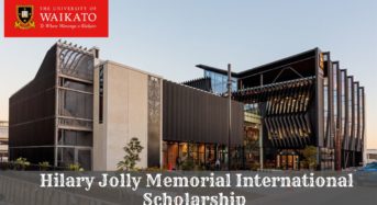 Hilary Jolly Memorial International Scholarship at University of Waikato in New Zealand, 2020