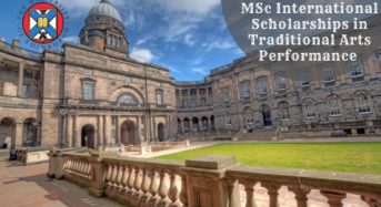 MSc international awards in Traditional Arts Performance at University of Edinburgh, 2020