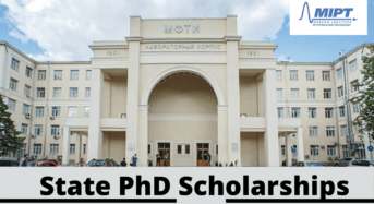State PhD Positionsat Moscow Institute of Physics and Technology, Russia