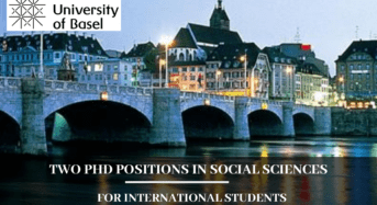 Two PhD Positions in Social Sciences for International Students in Switzerland