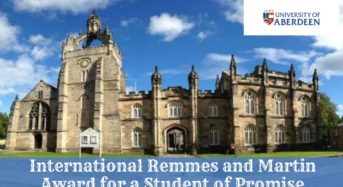 University of Aberdeen International Remmes and Martin Award for a Student of Promise, 2020