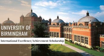 International Excellence/AchievementScholarship at University of Birmingham, UK