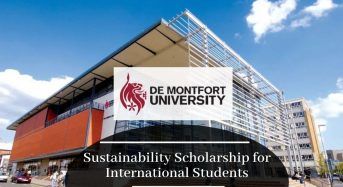 Sustainability funding for International Students at De Montfort University in UK, 2020