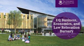 UQ Business, Economics, and Law (BEL) Relocation Bursary for International Students in Australia, 2020