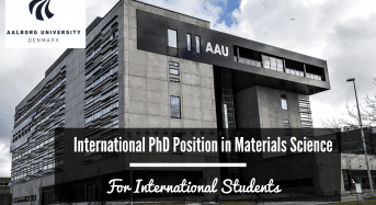 AU International PhD Position in Materials Science, Denmark