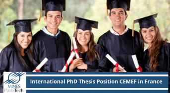 International PhD Thesis Position CEMEF in France, 2020