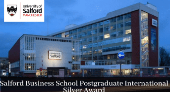 Salford Business School Postgraduate International Silver Award in UK, 2020