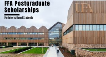 UEA FFA postgraduate placements for International Students in UK, 2020