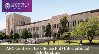 UQ ARC Centre of Excellence PhD international awards in Australia, 2020