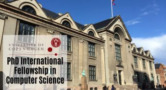 University of Copenhagen PhD International Fellowships in Computer Science, Denmark