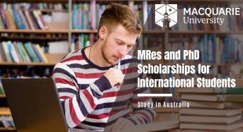 MRes and PhD Positionsfor International Students at Macquarie University in Australia, 2020