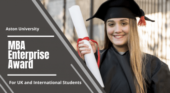 MBA Enterprise Awards for UK and International Students at Aston University