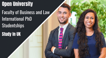 Faculty of Business and Law International PhD Studentships in UK