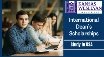 Kansas Wesleyan University International Dean’s Scholarships in USA