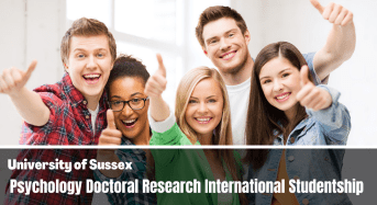 University of Sussex Psychology Doctoral Research International Studentship in UK