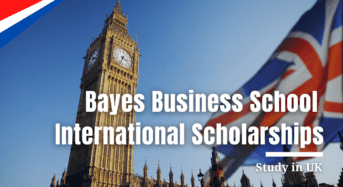 Bayes Business School International Scholarships in UK