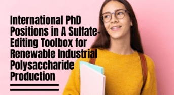 International PhD Positions in A Sulfate-EditingToolbox for Renewable Industrial Polysaccharide Production, UK