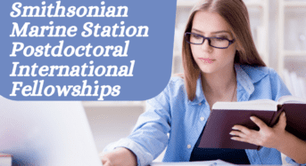 Smithsonian Marine Station Postdoctoral International Fellowships in USA